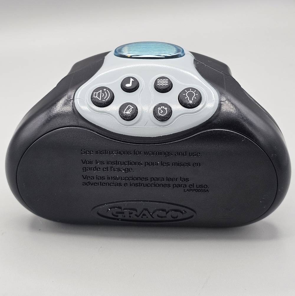 Graco Crib Soother Pack N Play Light White Noise Machine Travel Nature Wave Read